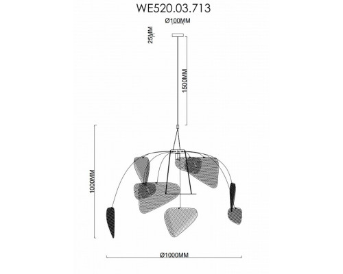 Подвесной светильник Wertmark Palma WE520.03.713