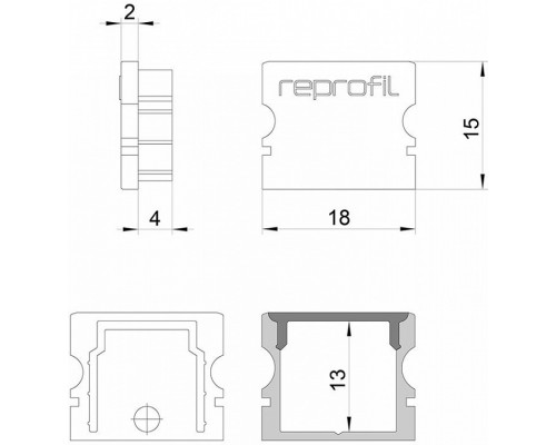 Набор из 10 заглушек для профиля Deko-Light P-AU-02-12 978062