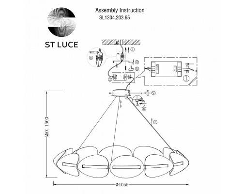 Подвесная люстра ST-Luce Etoile SL1304.203.65