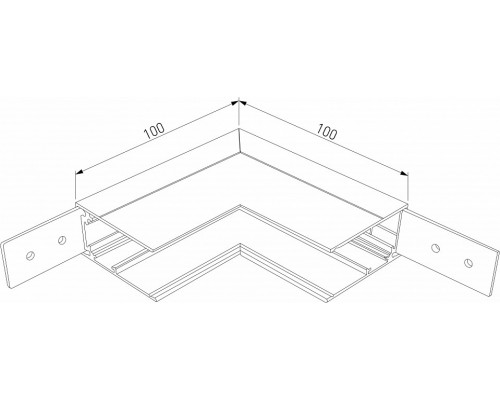 Соединитель угловой L-образный для треков накладных Elektrostandard Slim Magnetic a061238