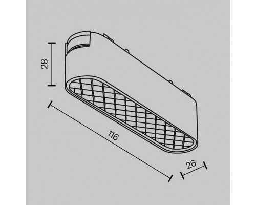 Накладной светильник Maytoni Basis Grid TR084-1-6W3K-W