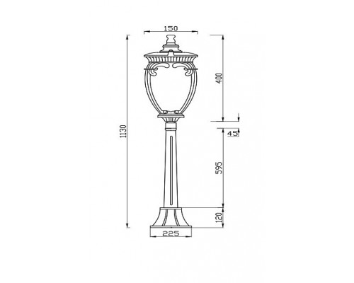 Наземный высокий светильник Maytoni Fleur O414FL-01BZ1