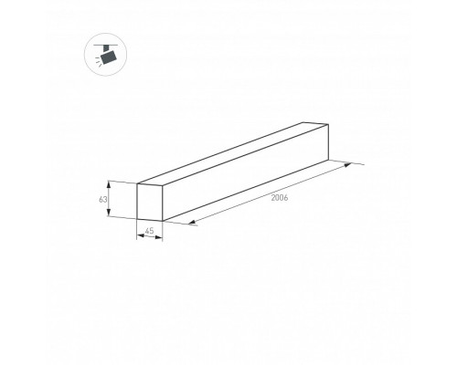 Трек накладной Arlight MAG-45 028068(1)