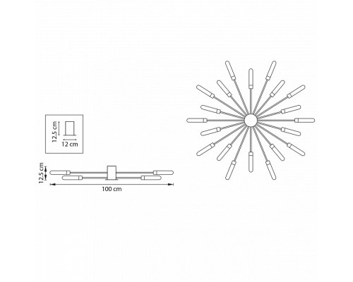 Потолочная люстра Lightstar Ragno 732203