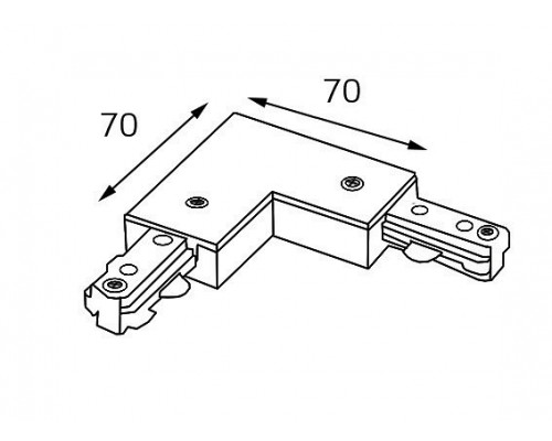 Соединитель угловой L-образный для треков Italline WSO WSO 74 white