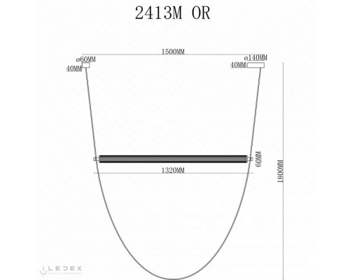 Подвесной светильник iLedex Rocks 2413M OR