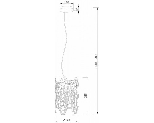 Подвесной светильник Maytoni Tissage MOD490PL-01G