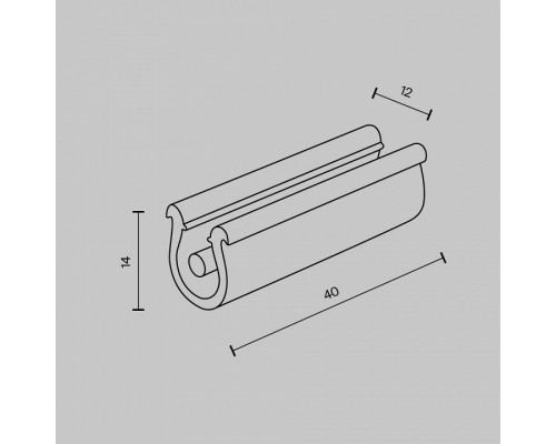 Крепление для треков-ремней Maytoni Accessories for system Parity TRA130BF-B