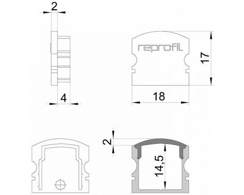 Набор из 10 заглушек для профиля Deko-Light F-AU-02-12 978561