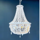 Подвесная люстра Imperiumloft Rh Anselme White Wood Large Chandelier 40.1934-0