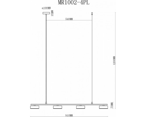 Подвесной светильник MyFar Milla MR1002-4PL