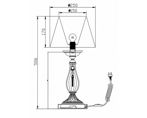 Настольная лампа декоративная Maytoni Demitas RC024-TL-01-R