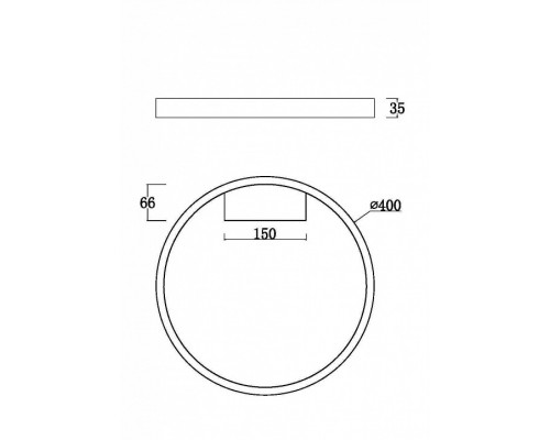 Накладной светильник Maytoni Rim MOD058CL-L25B3K