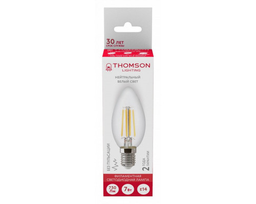 Лампа светодиодная Thomson Filament Candle E14 7Вт 4500K TH-B2068