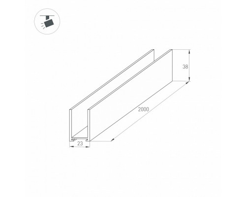 Трек накладной Arlight MAG-25 033242