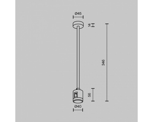 Основание на штанге Maytoni Accessories for tracks Flarity TRA158С-IPC1-B