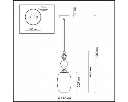 Подвесной светильник Odeon Light Bizet 4855/1B