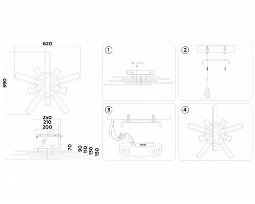 Потолочная люстра Ambrella Light FA FA8903