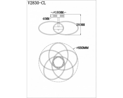 Потолочная люстра Moderli Arrow V2830-CL