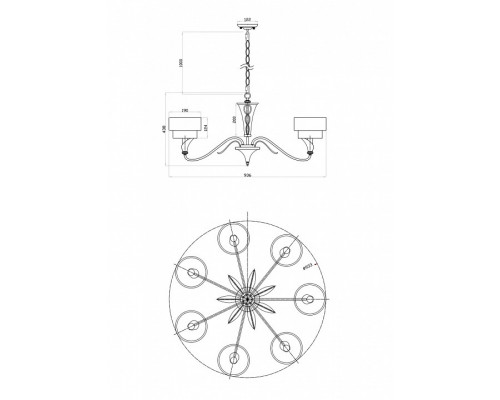 Подвесная люстра Maytoni Lillian H311-07-G