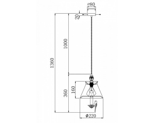 Подвесной светильник Maytoni Bird ARM013-PL-01-W