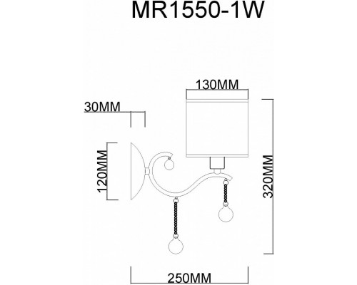 Бра MyFar Dante MR1550-1W