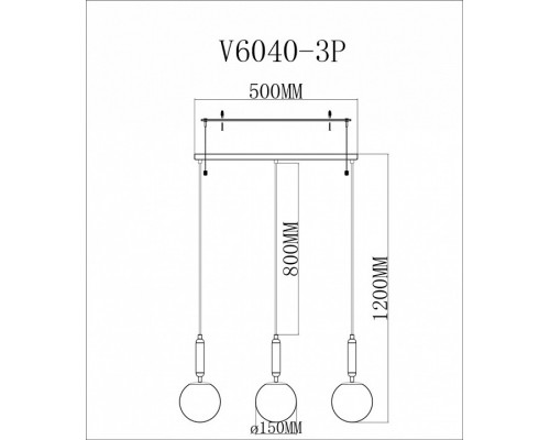 Подвесной светильник Moderli Scrumbel V6040-3P