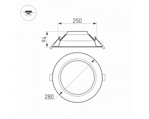 Встраиваемый светильник Arlight CYCLONE 022526(2)