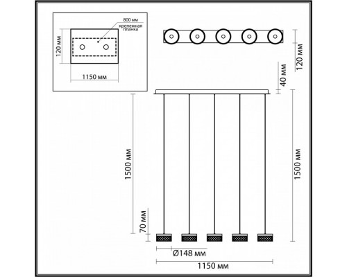 Подвесной светильник Odeon Light Fivre 5032/30LA