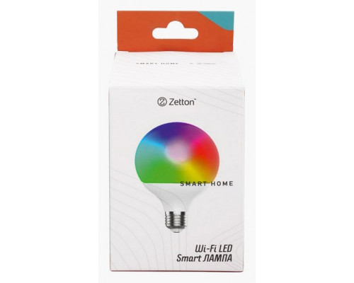 Лампа светодиодная с управлением через Wi-Fi Zetton Smart Wi-Fi Bulb E27 15Вт 2700-6500K ZTSHLBRGBCWE272RU