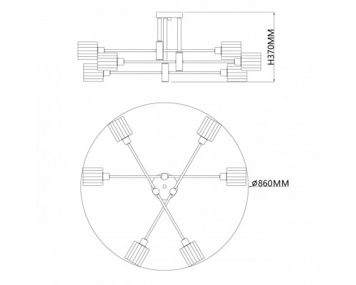 Люстра на штанге Escada Reflex 1140/6P