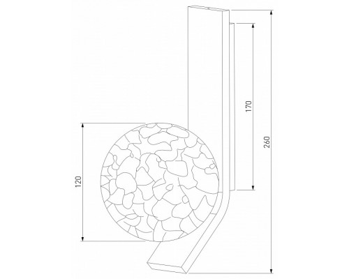 Бра Eurosvet Luxor 40019/1 серебро