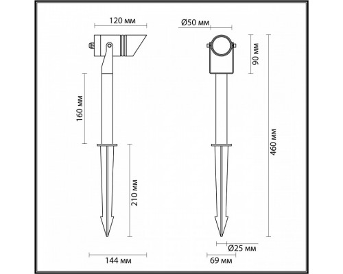 Наземный прожектор Odeon Light Stima 6648/6GL