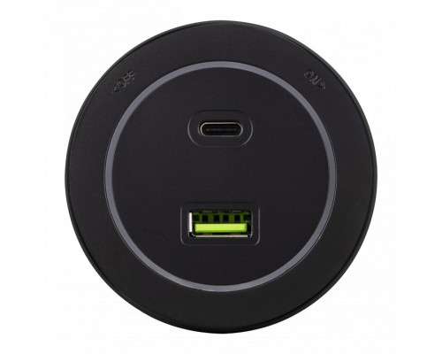 Розетка USB и type C на треке Arte Milano Am-track-sockets-39 399731TS/USB-Type-C Black