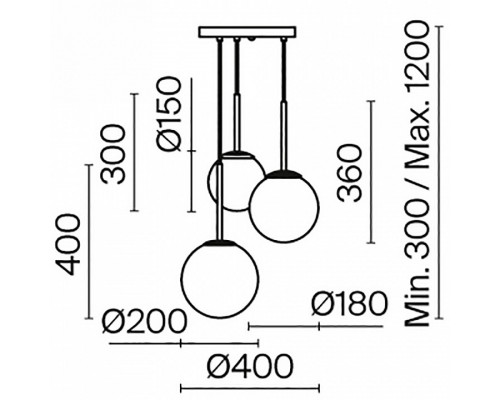 Подвесной светильник Maytoni Basic form MOD321PL-03W