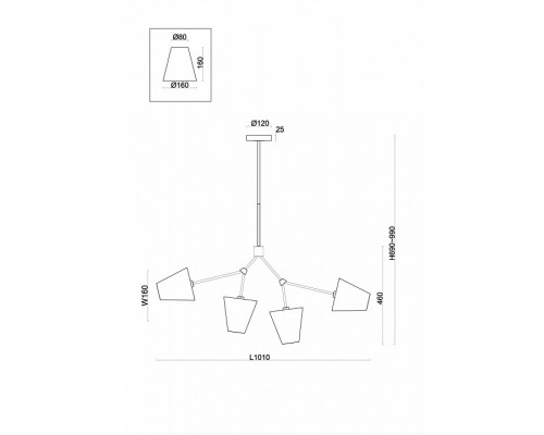 Люстра на штанге Freya Hats FR5370CL-04B