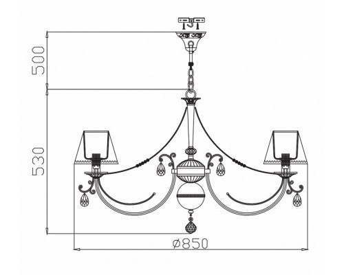 Подвесная люстра Maytoni Soffia RC093-PL-08-R