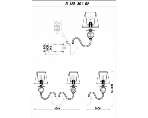 Бра EVOLUCE Grazia SL185.301.02