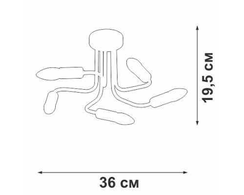 Потолочная люстра Vitaluce V3023 V3023-1/5PL