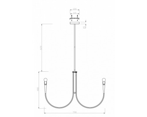 Люстра на штанге Freya Branches FR5253PL-08N