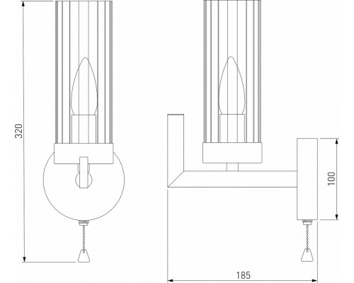 Бра Eurosvet Arganie 60133/1 латунь