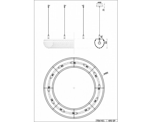 Подвесная люстра Favourite Monilibus 4015-12P