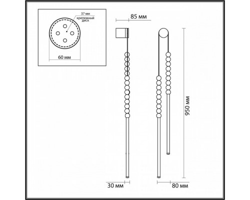 Бра Odeon Light Monella 6639/16WL