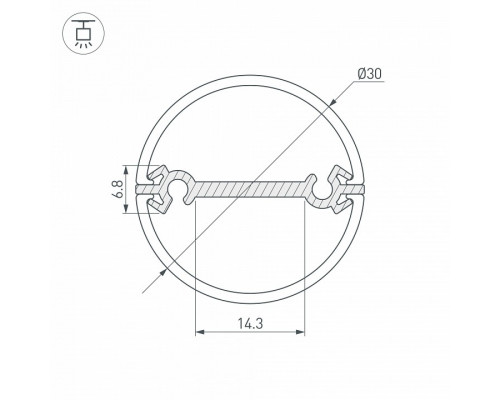 Профиль подвесной Arlight ROUND 029114