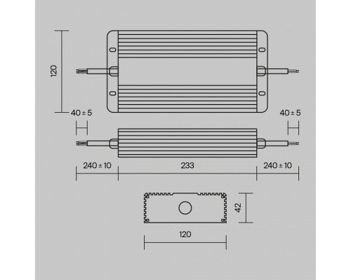 Блок питания с проводом Maytoni Power Supply Magnetic PSL008-400W-48V-IP67