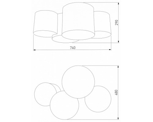 Потолочная люстра TK Lighting Mona 4184 Mona Colour