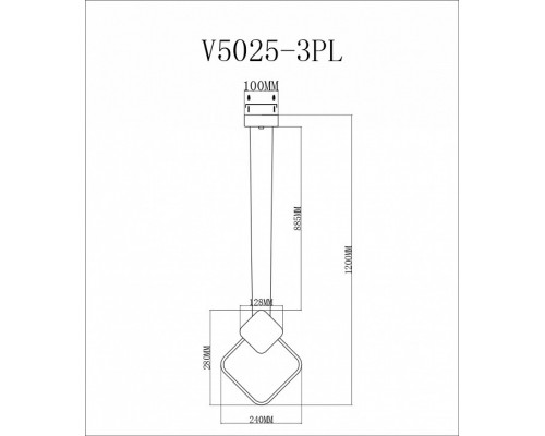 Подвесной светильник Moderli Store V5025-3PL