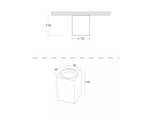 Накладной светильник Maytoni Focus C011CL-01B