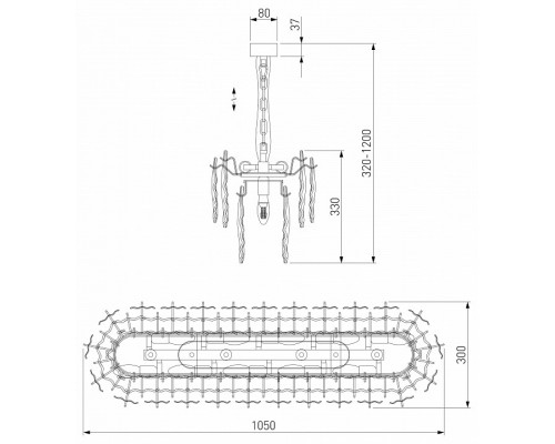 Подвесная люстра Bogate's Leaf 370