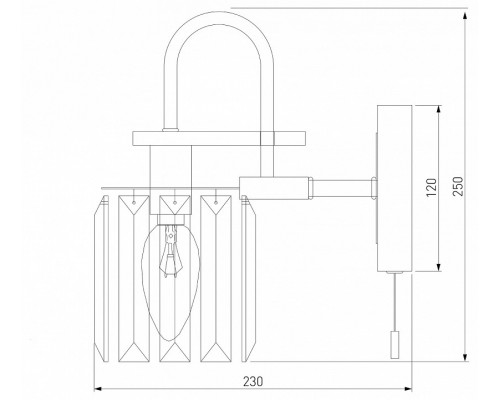 Бра Eurosvet Tenia 70090/1 графит